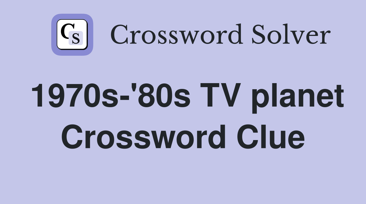 1970s'80s TV Crossword Clue Answers Crossword Solver